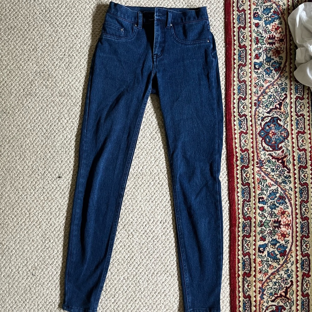 SPANX super skinny blue jeans